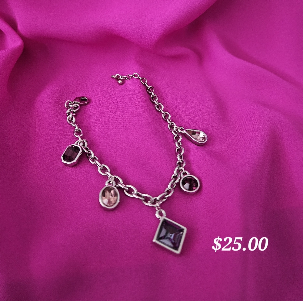 Elegant Silver Charm Bracelet